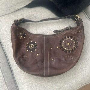Brown vintage coach handbag